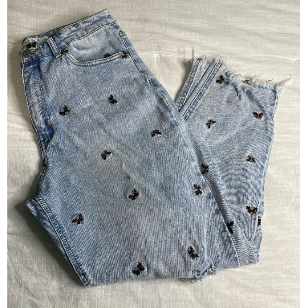 Ripped Monarch Butterfly Jeans Tinsel Town Size 13